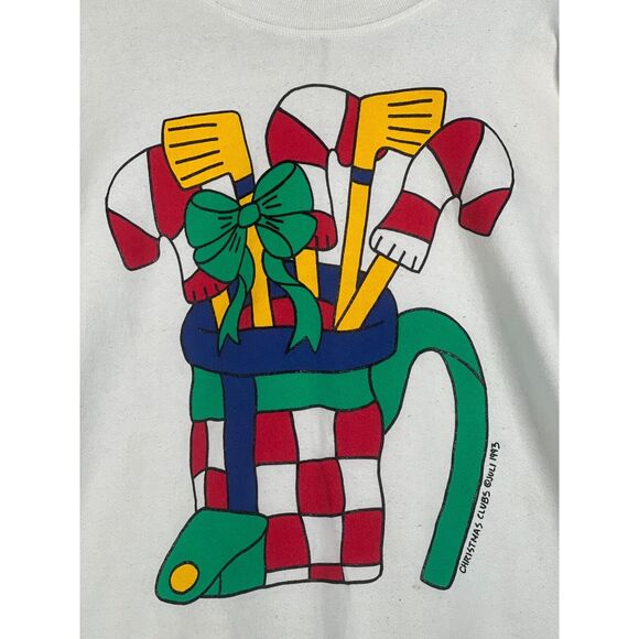 Vintage Christmas Clubs 1993 Christmas Sweatshirt by JULI Dallas Texas Adult XL - Picture 3 of 11